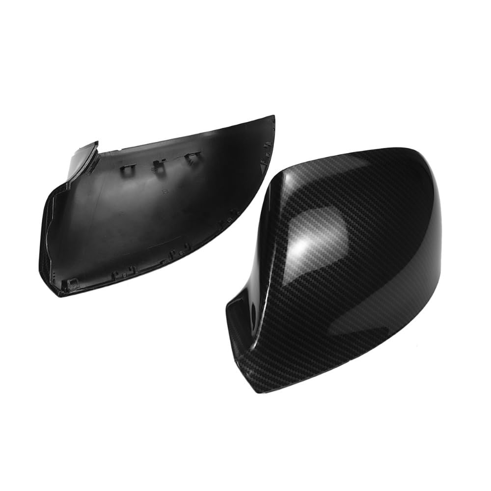 Espejo Retrovisor Coche Vista Trasera Coche Espejo Lateral Repuesto Tapa Cubierta Visión Trasera Negra Para Transporter T5 T5.1 2010-2015 T6 2016-2019 (Color : Carbon Fiber Look)