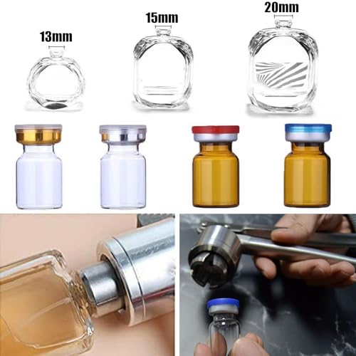 Crimpadora de viales para sellado seguro, herramienta manual de acero inoxidable para uso en laboratorio y farmacia