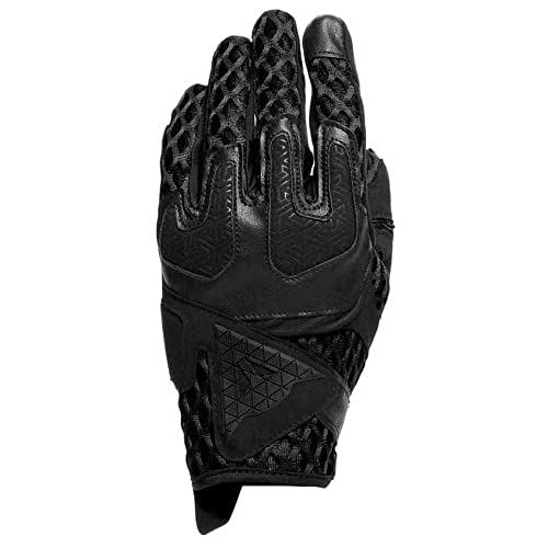 Dainese Air Maze Unisex Gloves, Guantes Moto Verano, para Hombres y Mujeres, Negro/Negro, L