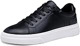 Vostey Men's Casual Shoes Fashion Sneakers Breathable Business Sneakers for Men (BMY5012A Black 9.5)