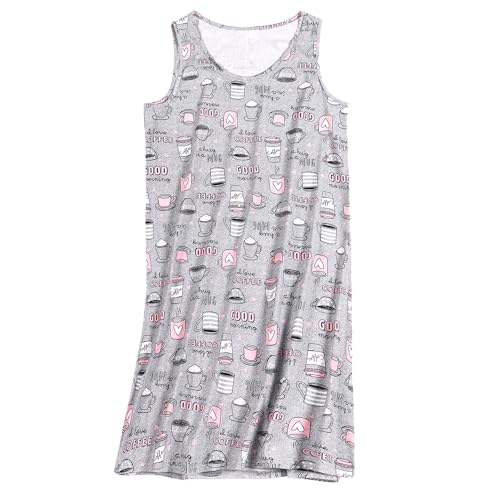 3 Pack Cotton Nightgowns for Women Casual Print Sleepwear Sleeveless Sleepdress S-XXXL4