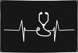 Stethoscope Heartbeat Doctor Nurse Festival Banner 47x71in Celebrate A Grand Event Blooming Brightly!