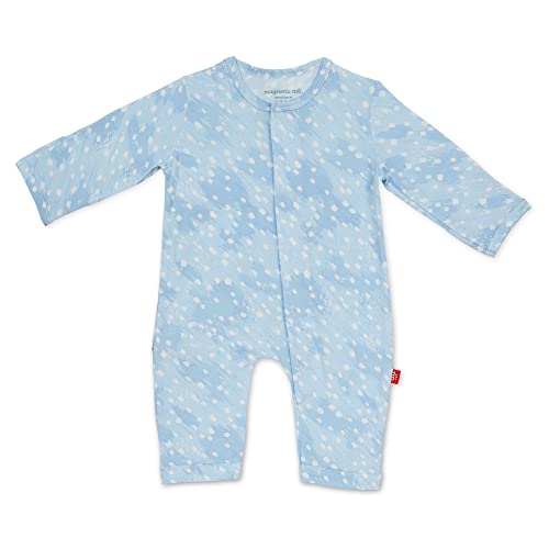 Image of Magnetic Me Easy-Close Modal Coverall Jumpsuit Blue Doeskin 0-3 Months