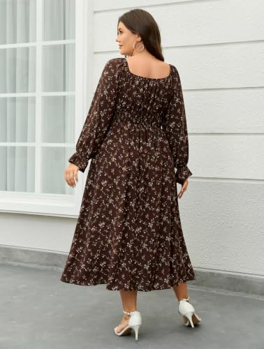 Image of SHESTARR Women's Plus Size Dress Long Sleeve Milkmaid Dress