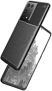 Spia Samsung Galaxy S21 Ultra Case Black Carbon Silicone Original Flexible Thin Improved Durable Anti-Shock Protector New Generation Design (Samsung Galaxy S21 Ultra, Black)