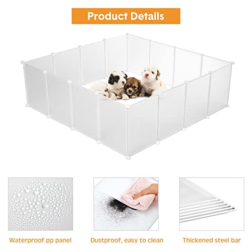 24 Panels Puppy Playpen Pet Playpen Guinea Pig Rabbit Dog Playpen Pet Fence Portable Small Animal Playpen For Small Animal Pets Puppies Hamsters Bunny Ferret Hedgehog Turtles Mice, Diy, 16 X 12 #TOP2