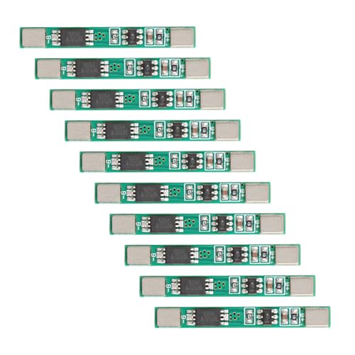 MusRock 10pcs 18650 Battery Protection Module 3.7V 1S 2A 2.5A MOSFET Overcharge Overdischarge Short Circuit Protection