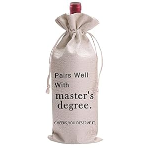 Graduation Wine Bags Gift,Wine Bag For Master’s Degree Graduation,Party Favors,Graduation Decoration,Graduation Gift for…