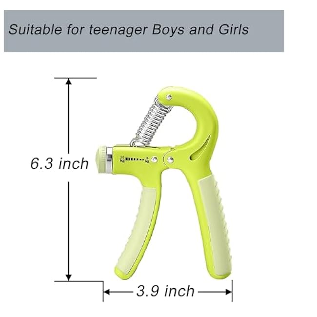 Strengthener Hand Grip 2 Pack Kid Boys Girls Teenager Strength Trainer Number Counter Forearm Finger Wrist Gripper Exerciser 5-30kg Adjustable Stretcher Squeezer Workout