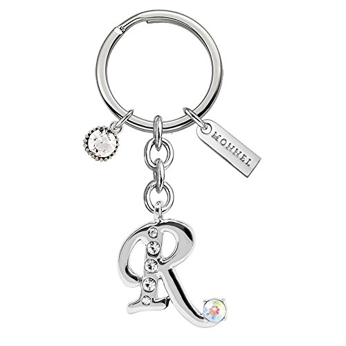 MONNEL Crystal Letter R Keychain with Velvet Bag Z525-E
