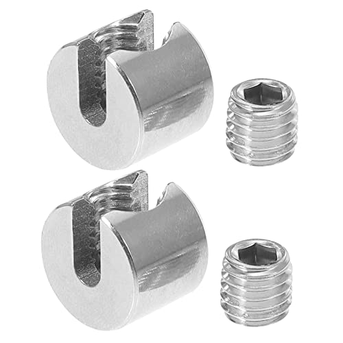 KICHOUSE Stainless Steel Chuck Wire Clamp Set M8x4 Cable Wire Clamps for Fence Railing