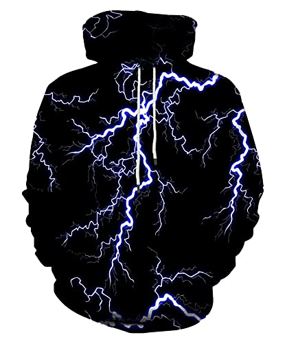 LAIDIPAS Men Hoodies Black Graphic Sweatshirts for Men Women Unisex 3D Hoody Clothes for Adult Long Sleeve Sweatshirts M