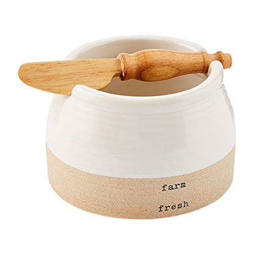 Mud Pie FARM FRESH STONEWARE DIP SET, bowl 2 3/4
