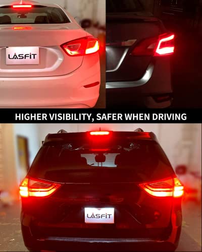 Lasfit 7443 Led Brake Tail Light Bulb, Super Bright 7444Na 7443R 7444 7440 7440A For Stop Parking Lights, W21W Wy21W 992, Red (2Pcs) #TOP3