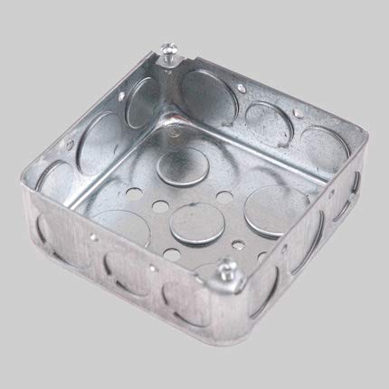 DEVCOPI362 Electrical Steel Utility Box Length 4in. Width 4in. Depth 1-1/2in. Capacity (Cubic in) 21.0 Knockout (in) 3/4 & 1/2