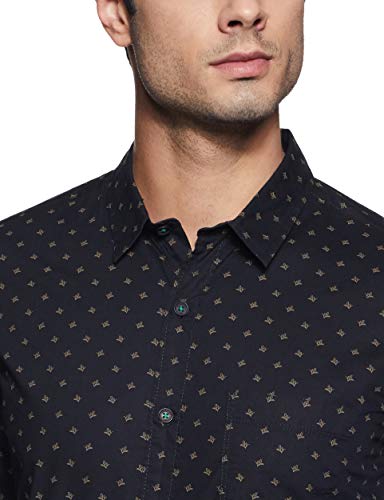Image of Spykar Men's Printed Slim Fit Cotton Casual Shirt