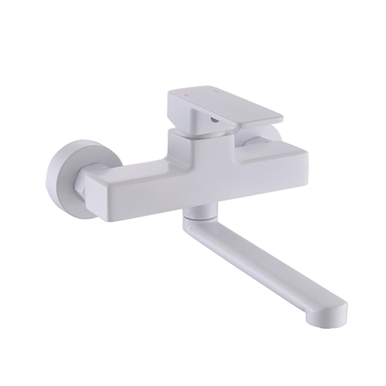 Miscelatore Cucina a Muro Ottone Monocomando Bianco