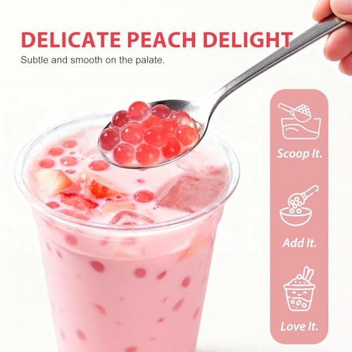 Image of Soeos Peach Popping Boba Pearls, 2.6 LB (1.2kg)