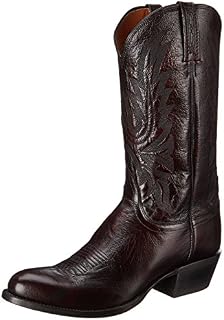 Lucchese Bootmaker Men's Carson-bc Lonestar Calf Cowboy Riding Boot, Black Cherry, 11 D