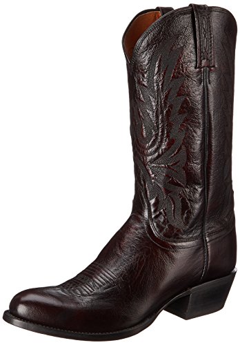 Lucchese Bootmaker Men's Carson-bc Lonestar Calf Cowboy Riding Boot, Black Cherry, 11 D