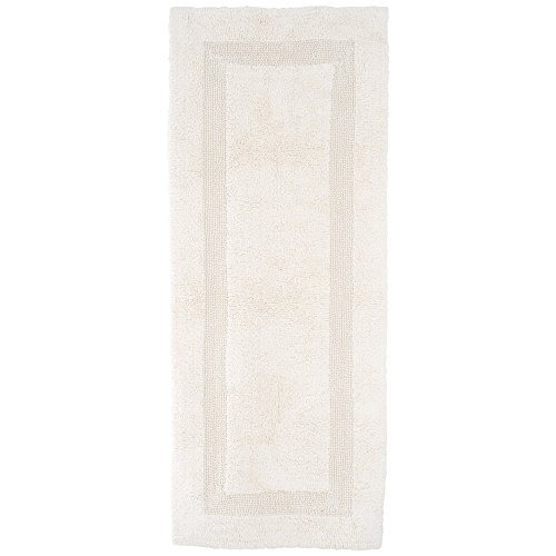 Cotton Bath Mat- Plush 100 Percent Cotton 24X60 Long Bathroom Runner- Reversible, Soft, Absorbent, And Machine Washable Rug By Lavish Home (Ivory) #TOP2