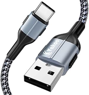 Vakoo USB C Charger Cable, 2M Type C Fast Charger Charging Cable Nylon Braided for Samsung Galaxy S22 S21 S20 S10 S9 S8 Plus Note 10 9 8, Huawei P10 P9, Google Pixel, Sony Xperia, LG