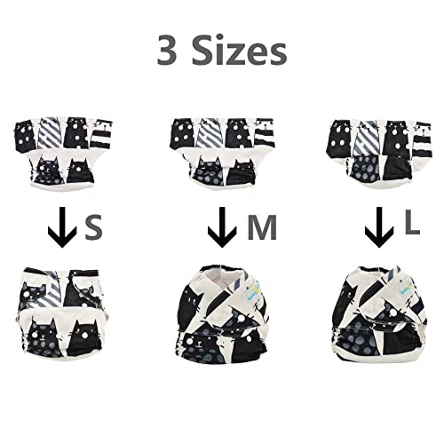 Babygoal Reusable Cloth Diapers For Baby Girls, One Size Adjustable Washable Pocket Nappy Covers 6 Pack+ 6Pcs Microfiber Inserts+4Pcs Bamboo Inserts 6Fg27 #TOP4