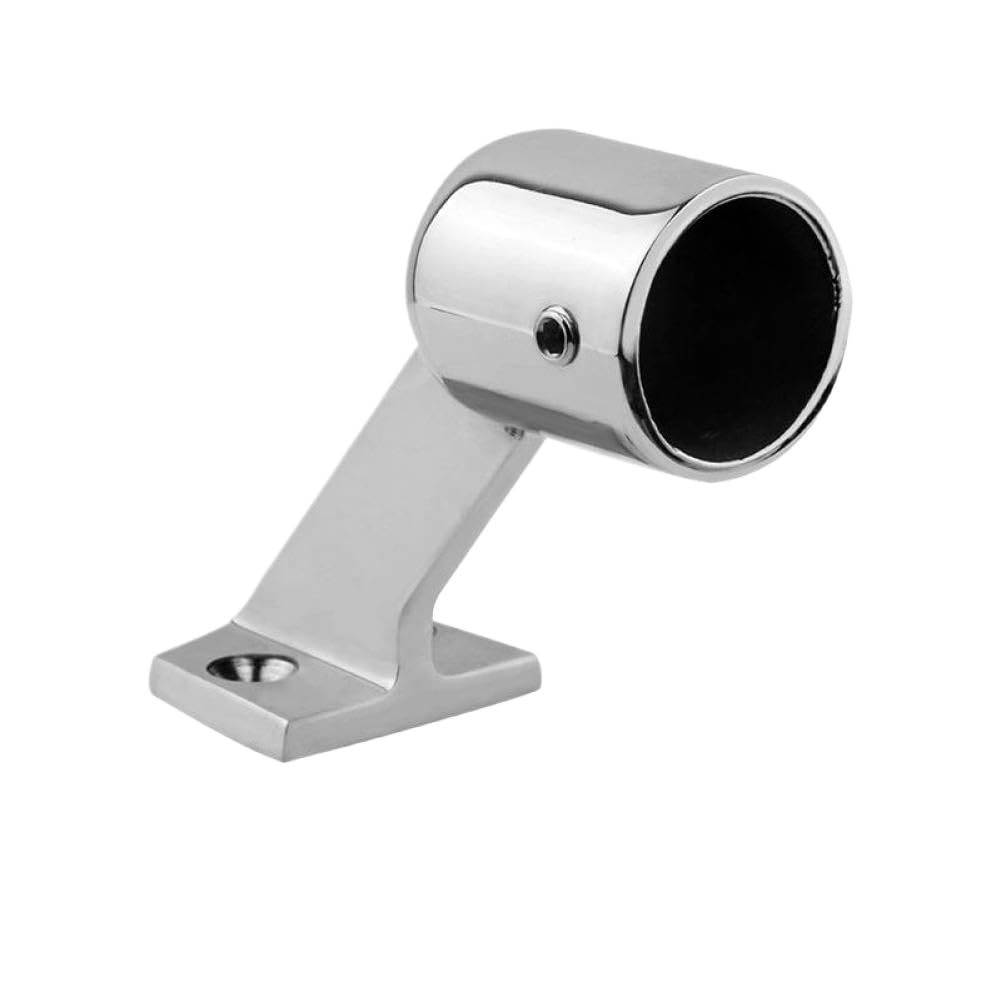 Boat Handrail Fitting Marine Grade 316 Stainless Steel End Front Stanchion Railing Bracket Compatible with Marine Applications
