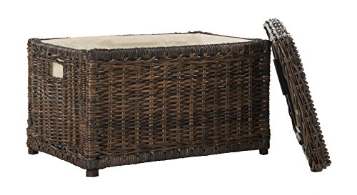 happimess HPM9002A Elijah 30" Wicker Storage Trunk, Collapsible for flat storage, Rattan-Sarang Buaya, Coastal for Office, Dorm Room-LivingRoom, Bedroom, Dining Room, Brown - Image 10