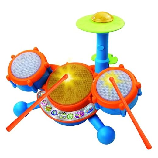 VTech KidiBeats Kids Drum Set, Orange