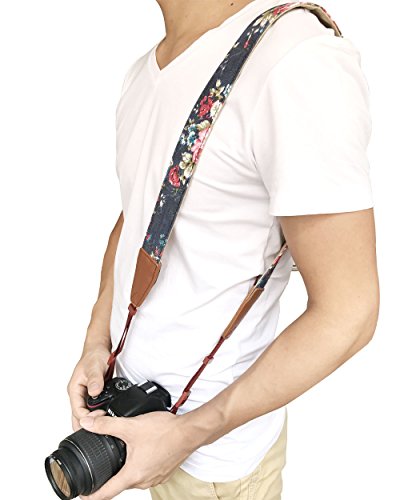 Camera Strap Neck, Adjustable Vintage Floral Camera Straps Shoulder Belt For Women /Men,Camera Strap For Nikon / Canon / Sony / Olympus / Samsung / Pentax Etc Dslr / Slr #TOP5