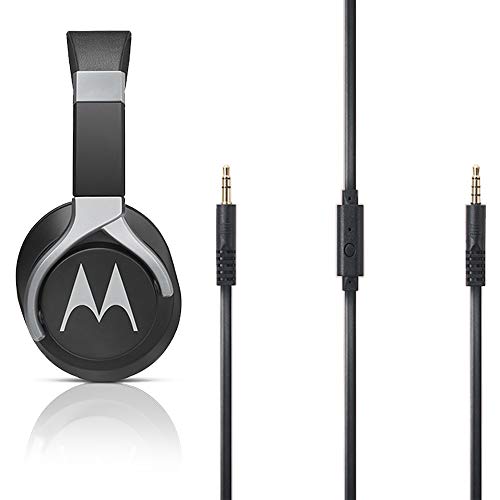 Fone de Ouvido Bass Cabo Destacável 1.2M com Microfone, Motorola, Pulse200, Preta, Tamanho Único