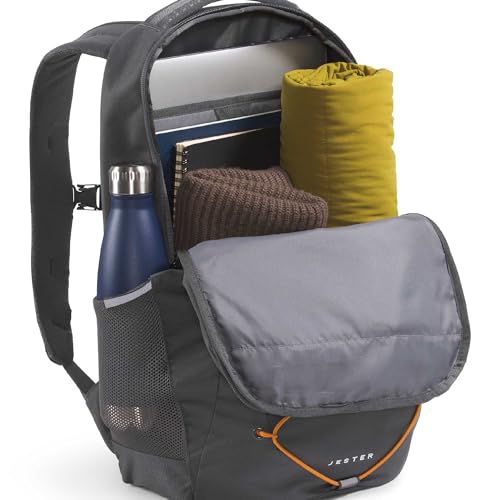 Image of The North Face Jester Everyday Laptop Backpack - Commuter Daypack, Water Repellent, Laptop Sleeve, Anthracite Grey /Dust Orange, One Size
