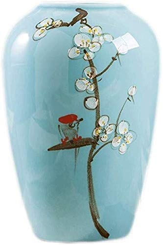 Vase en céramique bleu MU objet de décoration artisanal de table