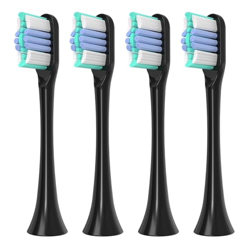 2-4-8-12 �� Oclean �d�����u���V�����p�u���V�w??�b�h�A�X�p�[�N�A�t���[�AX�AZ1�AX Pro �p���u���V�w�b�h�ƌ݊�������(Black-4 Pcs)