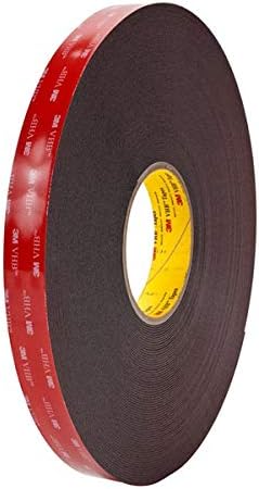 Genuine 3M 1/4" (0.6mm) x 108 Ft (36 Yards) VHB Double Sided Foam Adhesive Tape 5952 Grey Automotive Mounting Very High Bond Strong Industrial Grade (1/4" (w) x 108 ft)