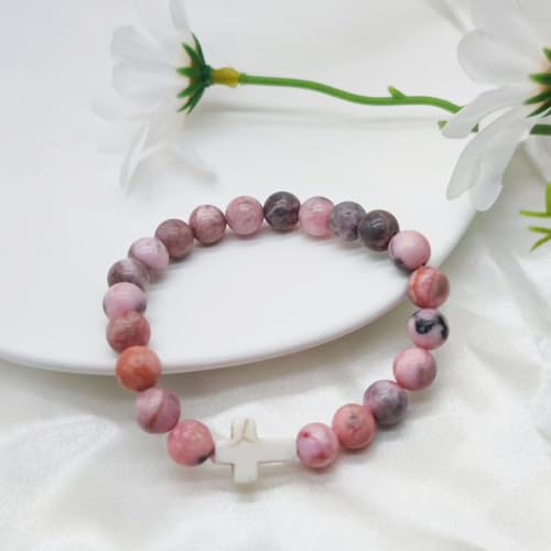 Baptism Gifts Cross Bracelet for Girl, First Communion Confirmation Bless Gifts for Teenage Girls Boys, Kindergarten Preschool Graduation Christening Gift for Daughter Granddaughter Godchild