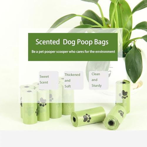 Image of Dog Poop Bags Rolls (450 Count) Scented,Poop Bags for Dogs Extra Strong For Indoor and Outdoor Dog Walking and Traveling Dispose of Poop