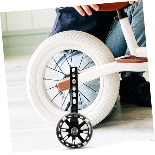 Ruedas de entrenamiento TEHAUX para bicicleta, ruedas de equilibrio ajustables con soporte, juego de 4 piezas, negro, estabilizadores para bicicleta miniatura 4