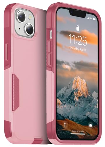 jaroco for iPhone 14 Case [Heavy Duty Protection][Military Grade Drop Protection][Shockproof] with Non-Slip Removable Phone Case 6.1''-Pink