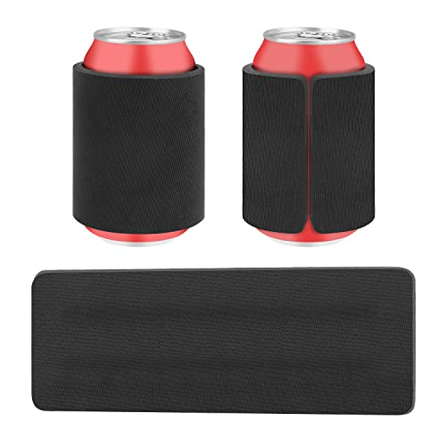Desing Wish Enfriador de latas de bebidas, paquete de 3 soportes para tazas, círculo de palmadas de primavera, fundas antideslizantes para bebidas para bebidas de más de 12 onzas líquidas (negro) Cover