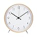 Produktbild ALEENFOON 8.6 Zoll Holz Uhr Modern Leise Wanduhren Tischuhr für Wohnzimmer Küche Ohne Tickgeräusche Innenuhr Nicht Tickende Wanduhren Hängende Uhr (Weiß)
