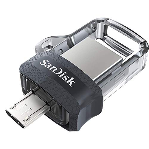 SanDisk 256GB Ultra Dual Drive M3.0 for Android Devices and Computers - MicroUSB, USB 3.0 - SDDD3-256G-G46,Black