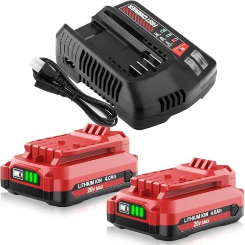 2Pack 4000mAh Replacement for Craftsman 20V Battery Li-Ion and Charger Kit