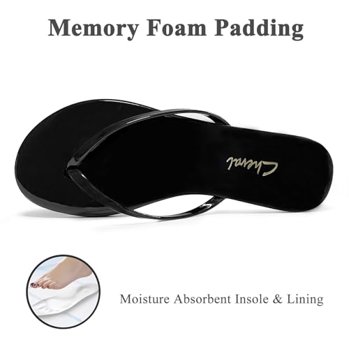 Image of Cheval Flat Leather Flip Flops for Women, Comfortable Dressy Thong Sandals 2026 Summer and Spring Vacation Essentials, Chanclas Para Mujer