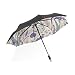 Produktbild Aconite Purple Flower Schöne Schwarze tragbare leichte kompakte Taschenschirm Anti UV Schutz wasserdicht sonnig Winddicht regendicht Rib Outdoor Reisen Frauen Männer Kind