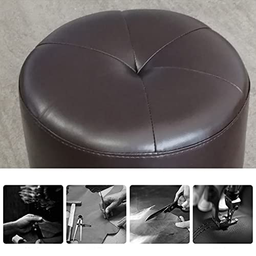 Siège de repos en bois massif et cuir PU pour salon moderne