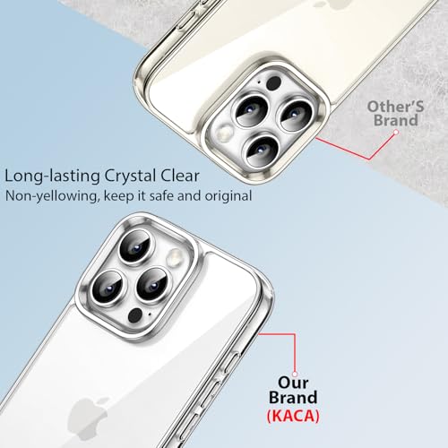 Image of KACA Clear Back Cover Case for Apple iPhone 15 Pro |Case for iPhone 15 Pro|Shockproof Bumper TPU Protective Design|Apple iPhone 15 Pro Back Cover- Transparent