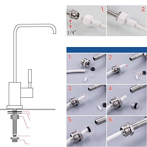 Filtre à osmose inverse en acier inoxydable 304 pour évier cuisine - 3