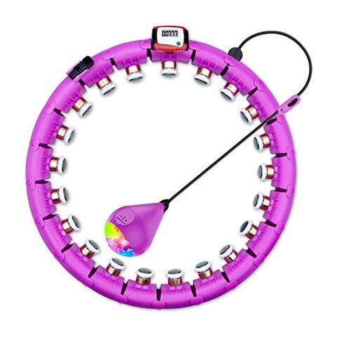 HuaMulan Fitness hoop with counter, does not fall 24 articulated fitness hoops can be used for weight loss, abdominal shaping, workout and home fitness Cover